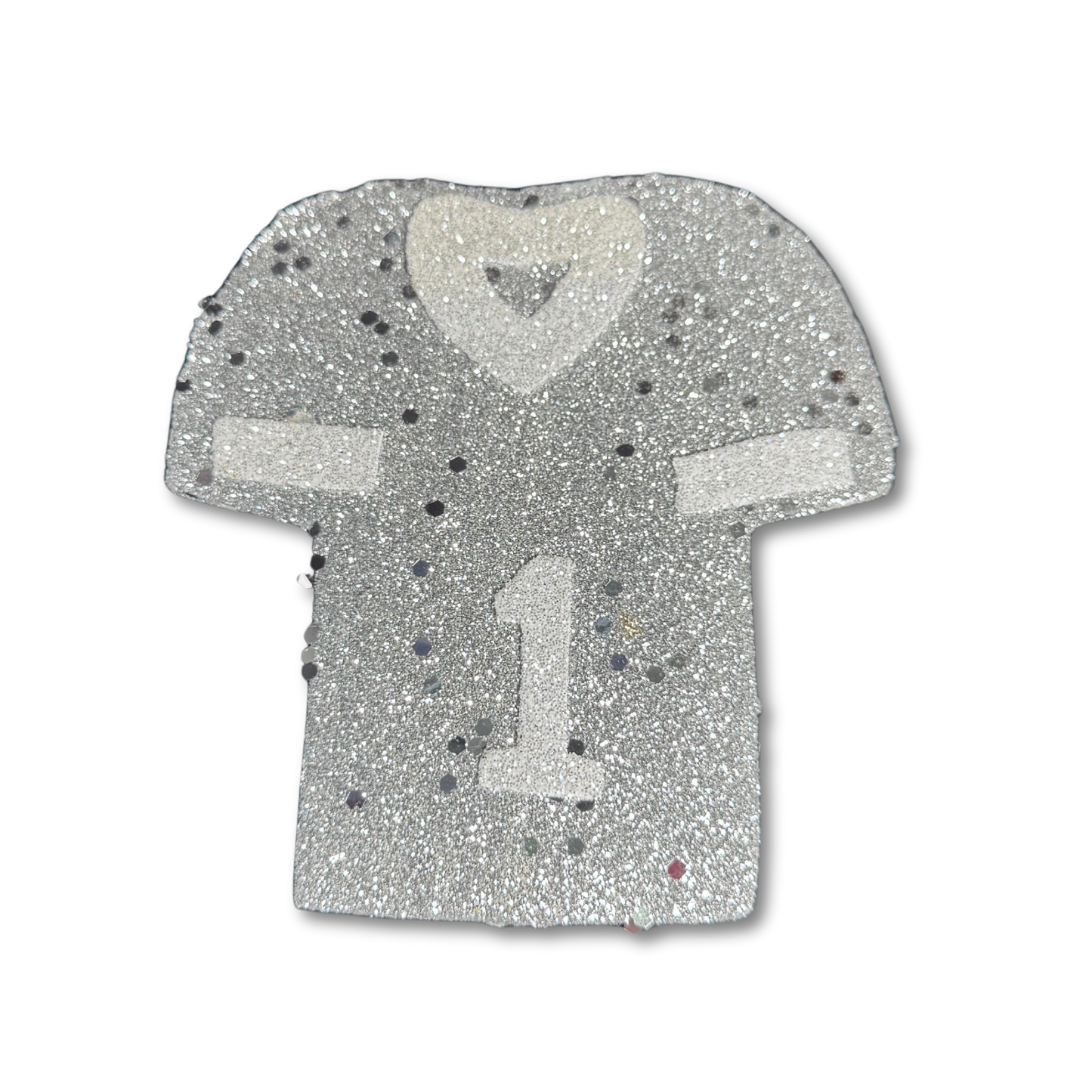 Glitter Foam Jersey - Silver - 10 pc. pkg.