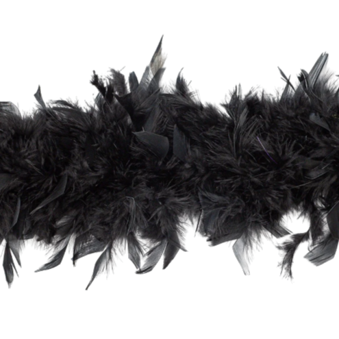 Black - Medium Weight Feather Boa