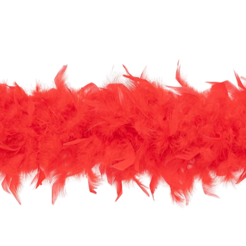 Red - Medium Weight Feather Boa