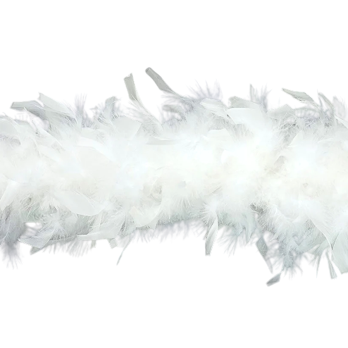 White - Medium Weight Feather Boa - 3 pc. pkg.