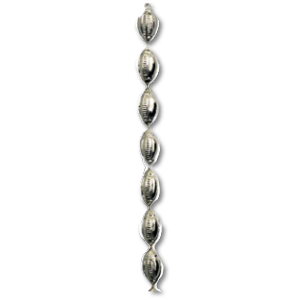 Mini Football Garland - 9' - Silver