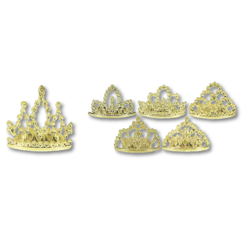 Mini Princess Crowns - 1.5" - Gold - 32 pc. pkg.