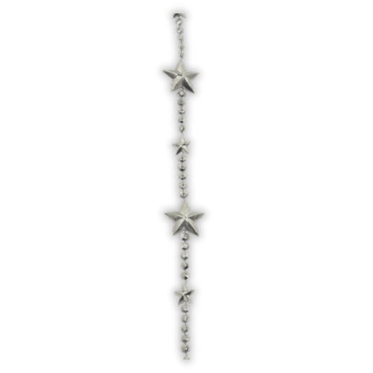 Mini Star Garland - 9' - Silver