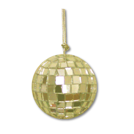 Mirror Disco Ball - 1.5" - Gold - 6 pc. pkg.