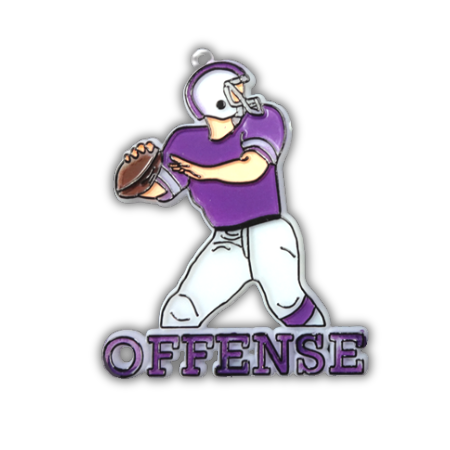 Offense Player - 2.25" - Purple - 8 pc. pkg.