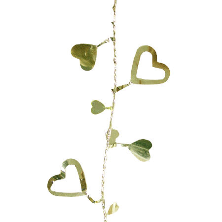 Open Heart Garland - 36" Strips - Gold - Lot