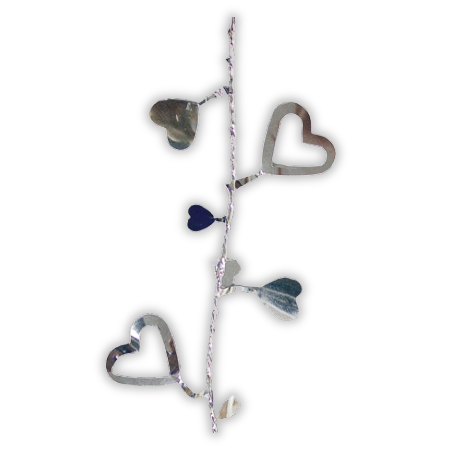 Open Heart Garland- Silver - Lot