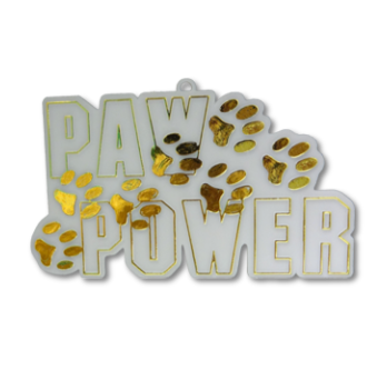 Paw Power Charm - 4" - Gold - 11 pc. pkg.