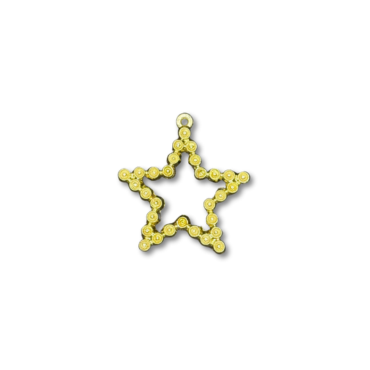 Rhinestone Look Star - 1.5" - Gold - 13 pc. pkg.