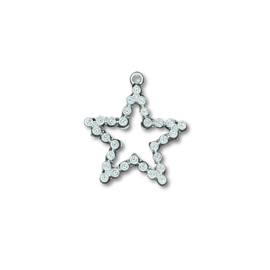 Rhinestone Look Star - 1.5" - Silver - 12 pc. pkg.