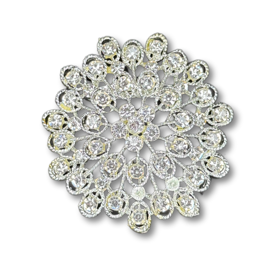 Rhinestone Pin - 2.5" - Silver - 10 pc. pkg.