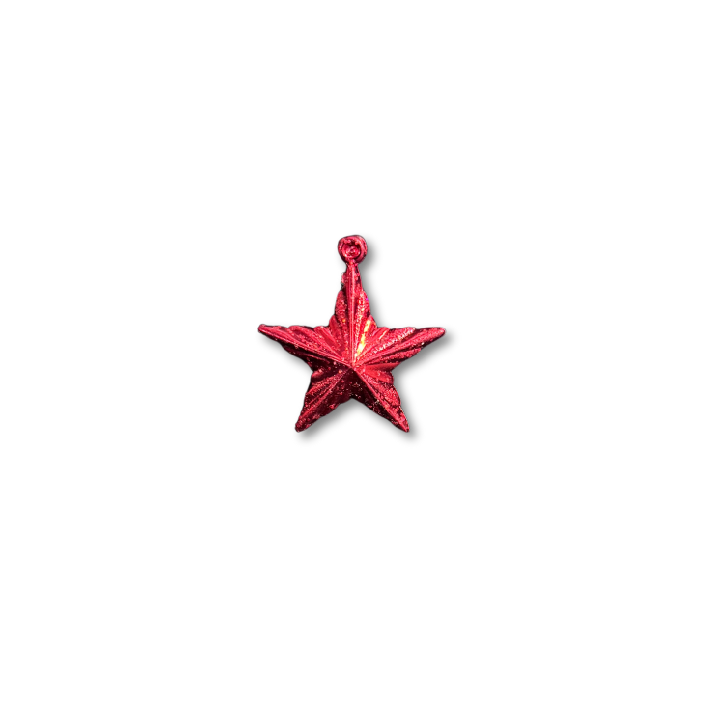 Ribbed Star - 1" - Red - 19 pc. pkg.