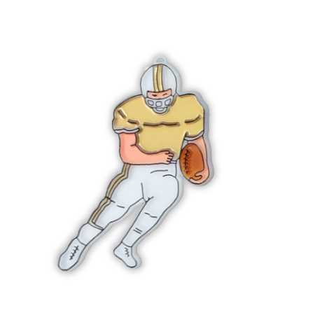 Running Football Player - 3.5" - Gold - 10 pc. pkg.