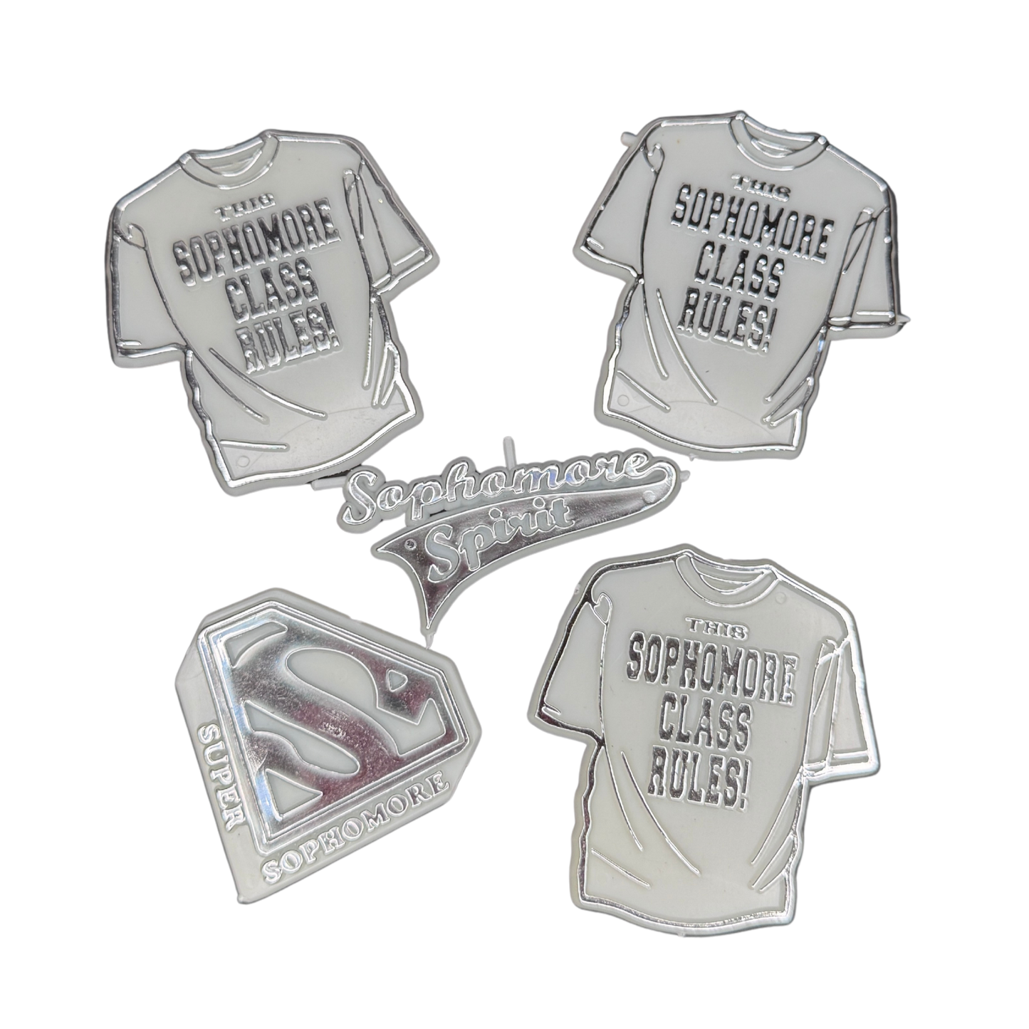 Sophomore Assortment - Silver - 5 pc. pkg.
