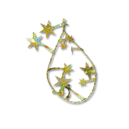 Star Foil Garland - Gold - Lot 1