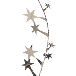 Star Foil Garland - Silver - Lot
