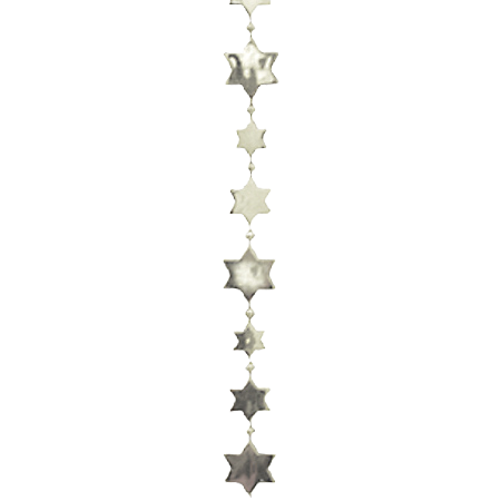 Star Garland - 9' - Silver