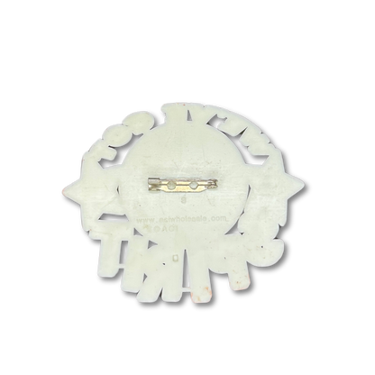 We've Got Spirit Pin - 2.75" - Silver - 12 pc. pkg.
