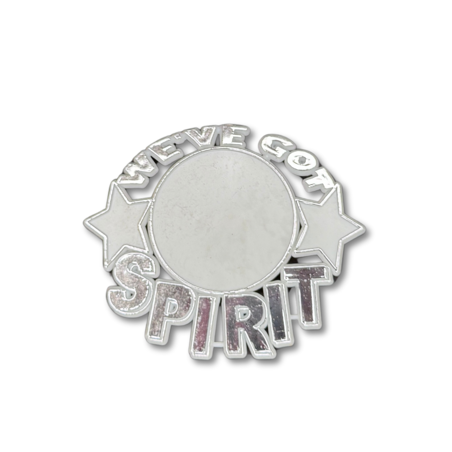 We've Got Spirit Pin - 2.75" - Silver - 12 pc. pkg.