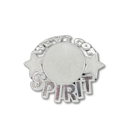 We've Got Spirit Pin - 2.75" - Silver - 12 pc. pkg.