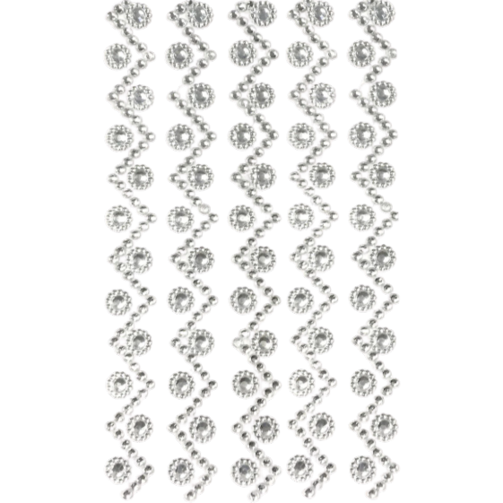 Zig Zag Sticker - 52" - Silver -