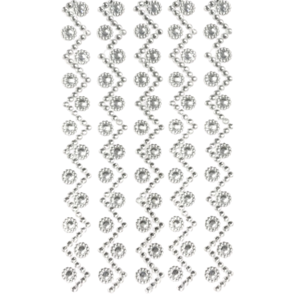 Zig Zag Sticker - 52" - Silver -