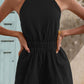 Halter Neck Tie Back Romper