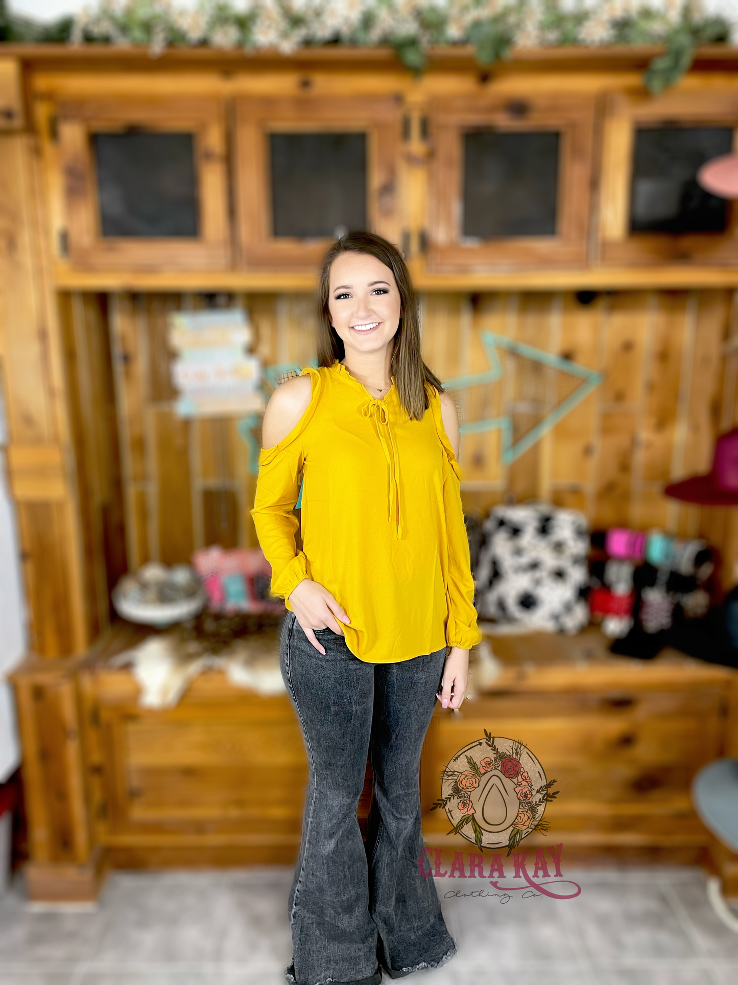 Cold Shoulder Ruffle Top
