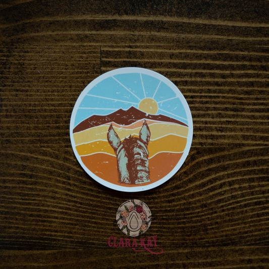 Horse Mountain Sunset-Sticker