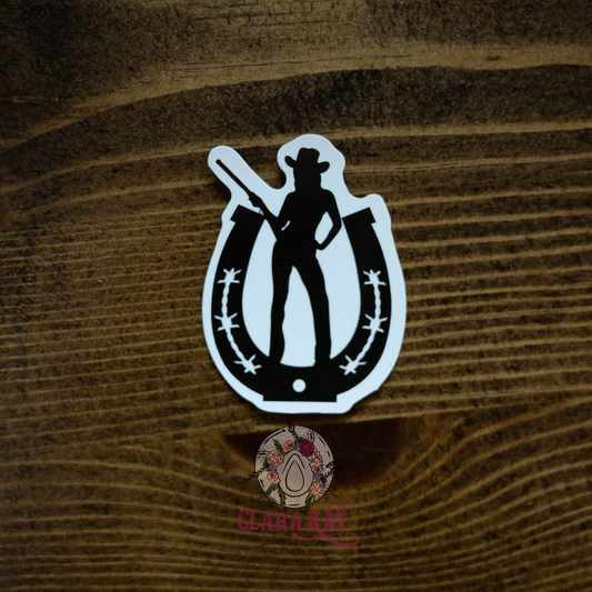 Horseshoe Cowgirl-Sticker