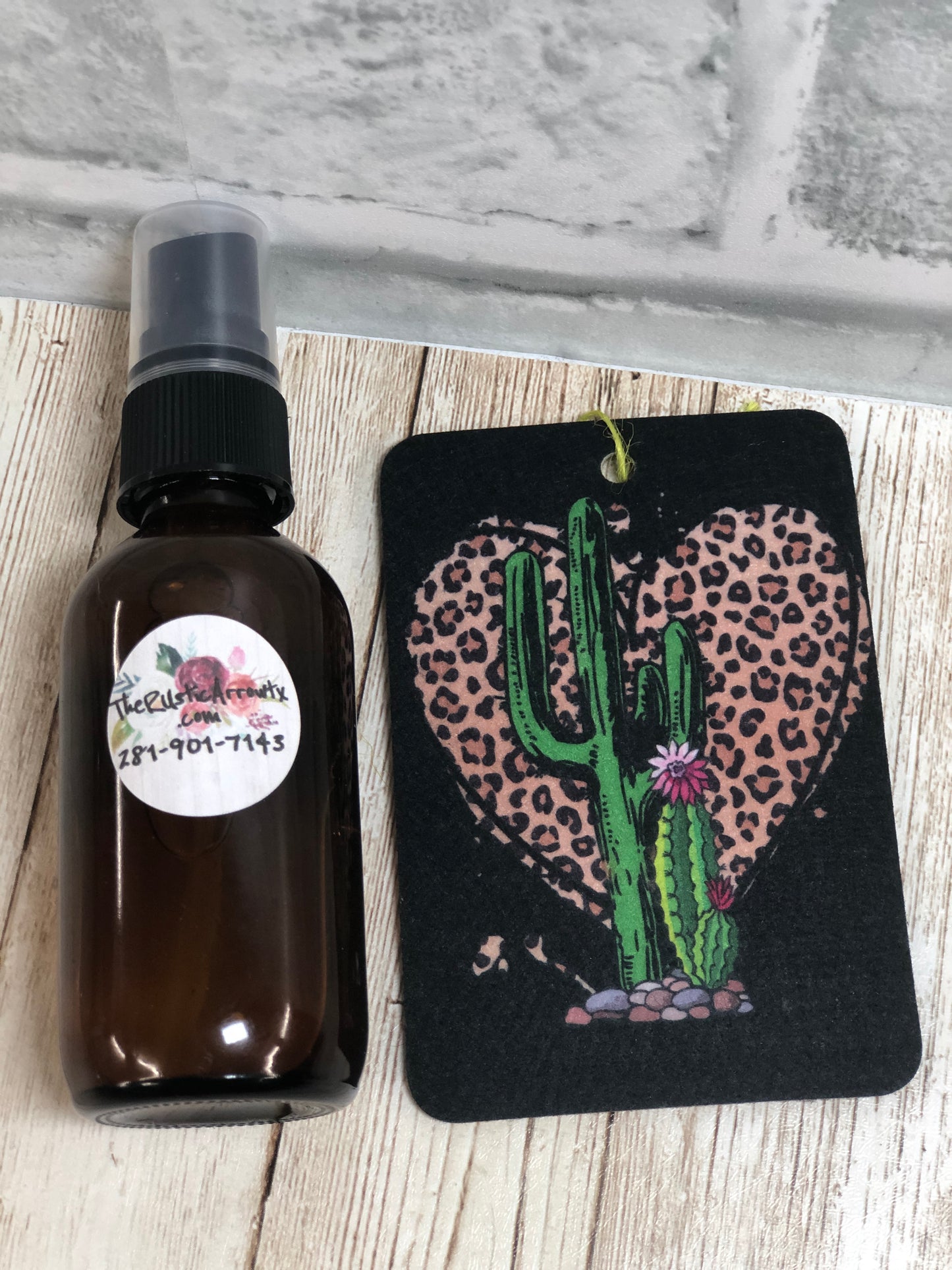 Felt Freshie + Scent Spray - Cactus & Leopard