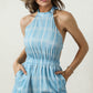 Halter Neck Tie Back Romper