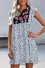 Leopard & Embroidered Dress