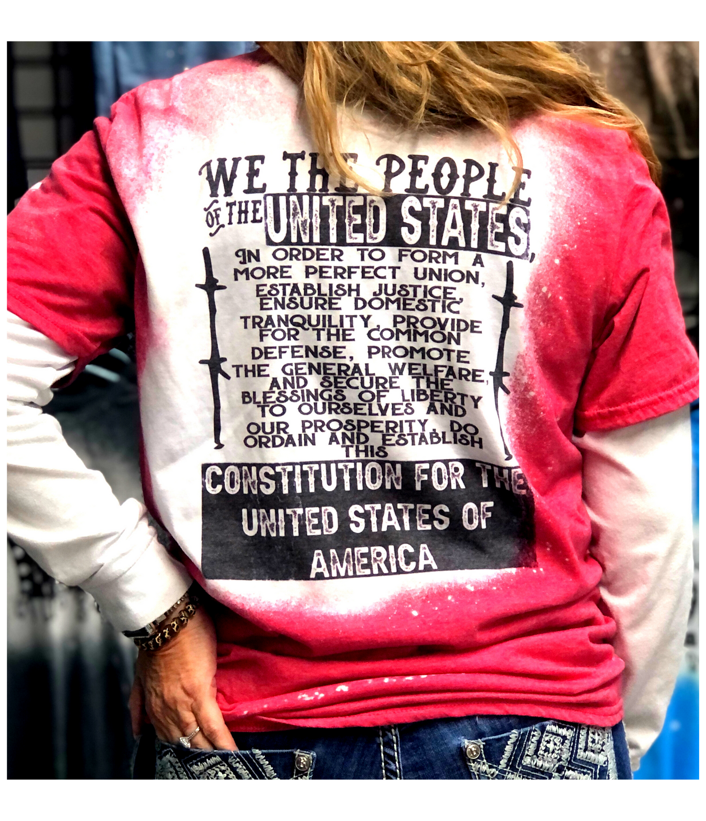 We The People/US Constitution Bleached Tee